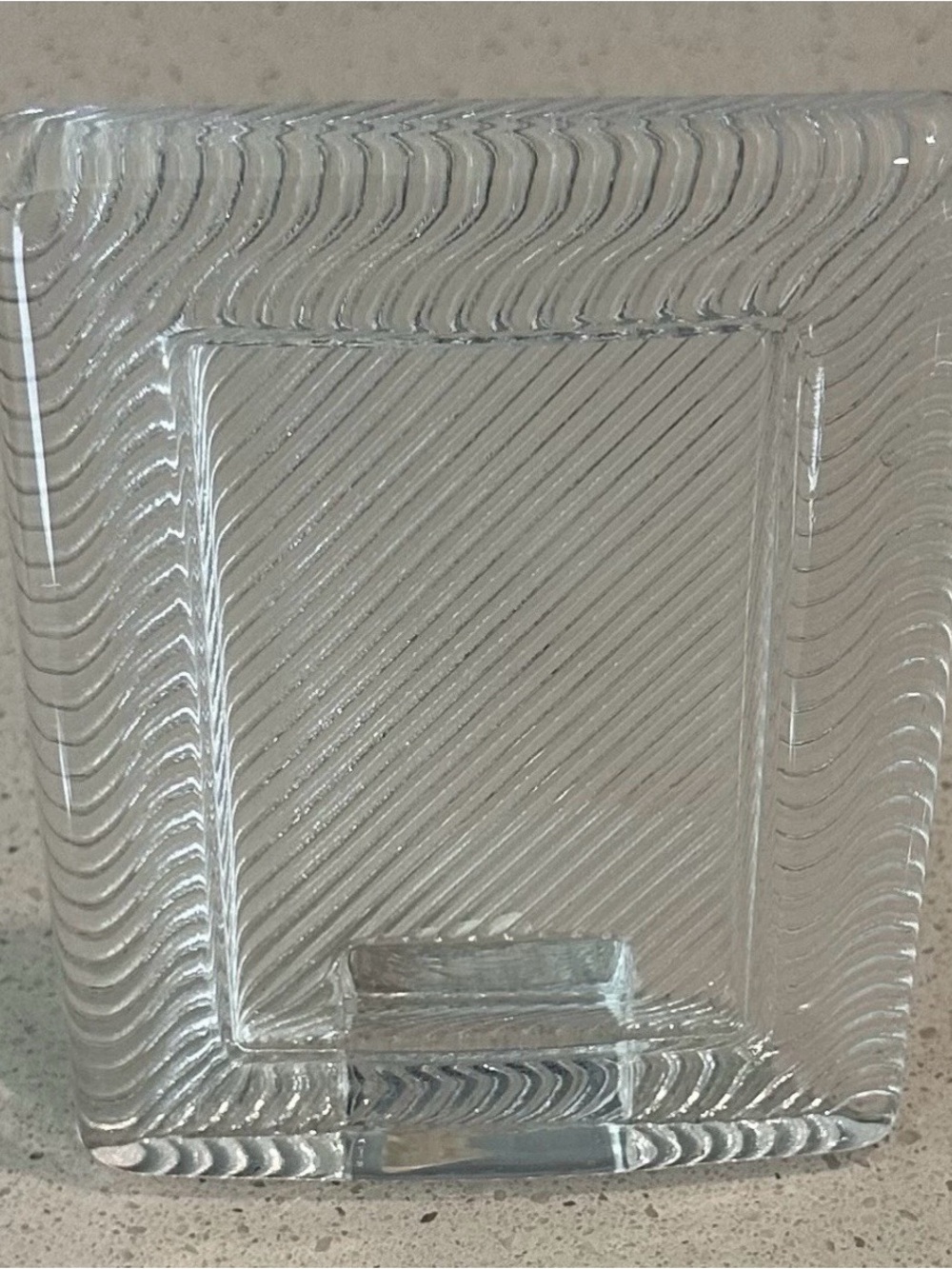 Mikasa Clear Textured Rectangular Glass Picture Frame